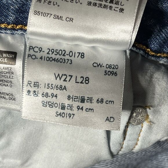 Levi's Jeans Women's Blue 721 High Rise Big E Skinny Denim Size 27x28 - Picture 8 of 16